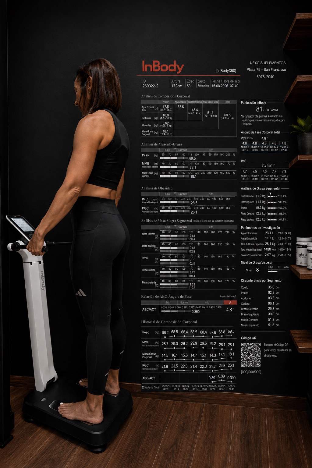 Evaluación de composición corporal con tecnología InBody en NEXO